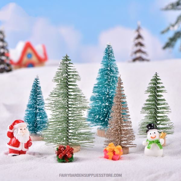 Fairy Garden Plants Artificial Christmas Tree Terrariums Fairy Garden Pine Tree Crafts Building Landscaping Fairy Garden Accessories Supplies